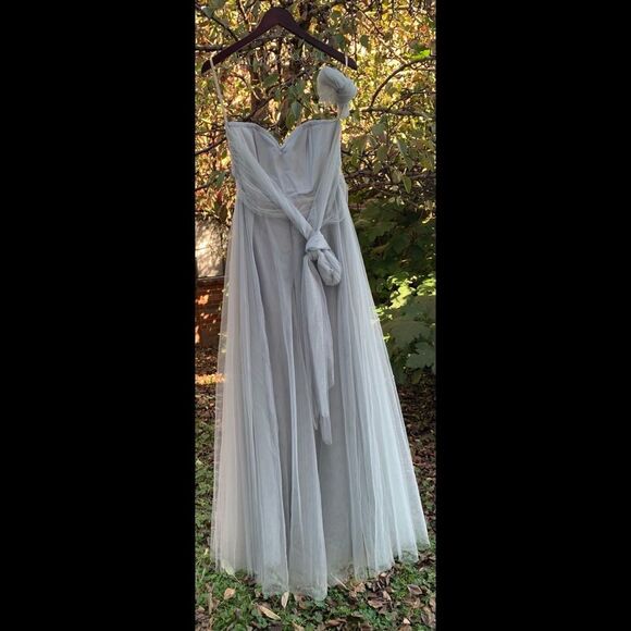 Jenny Yoo Julia Morning Mist Tulle Dress 1853 - Picture 5 of 9